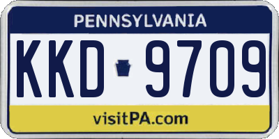 PA license plate KKD9709