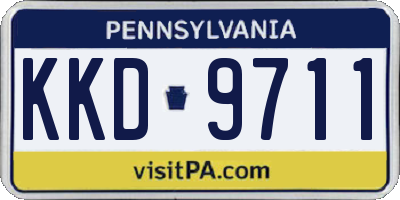 PA license plate KKD9711