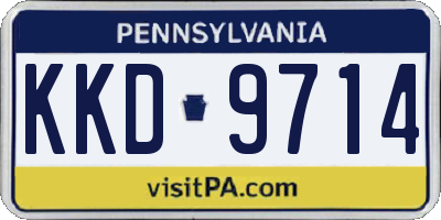 PA license plate KKD9714