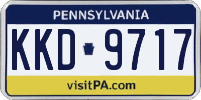 PA license plate KKD9717