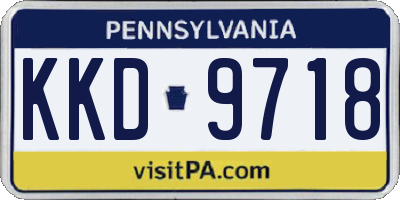PA license plate KKD9718