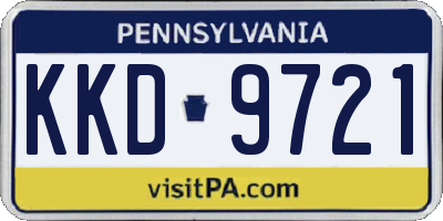 PA license plate KKD9721