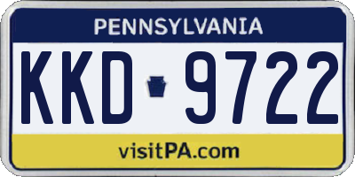 PA license plate KKD9722