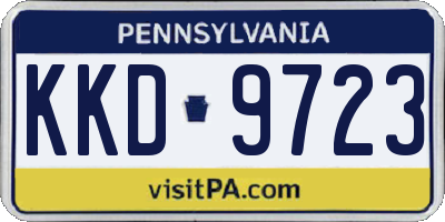 PA license plate KKD9723