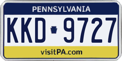 PA license plate KKD9727