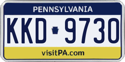 PA license plate KKD9730