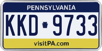 PA license plate KKD9733