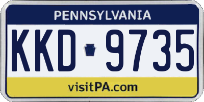 PA license plate KKD9735