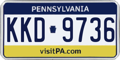PA license plate KKD9736