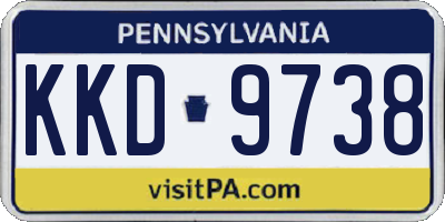 PA license plate KKD9738