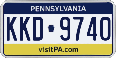 PA license plate KKD9740