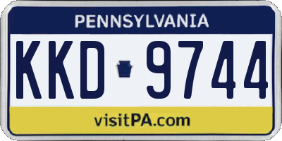 PA license plate KKD9744