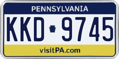 PA license plate KKD9745