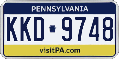 PA license plate KKD9748