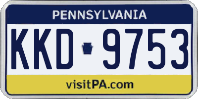 PA license plate KKD9753