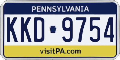 PA license plate KKD9754
