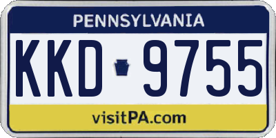PA license plate KKD9755