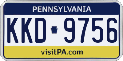 PA license plate KKD9756