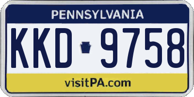 PA license plate KKD9758