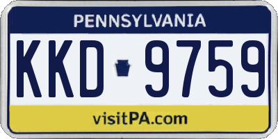 PA license plate KKD9759