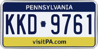 PA license plate KKD9761