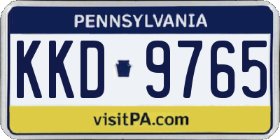 PA license plate KKD9765
