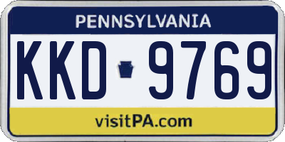 PA license plate KKD9769