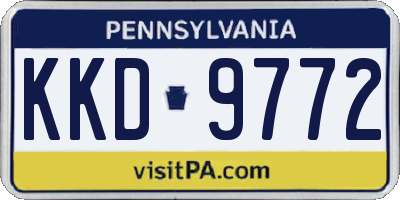 PA license plate KKD9772