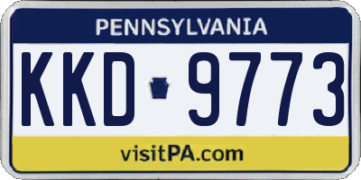 PA license plate KKD9773