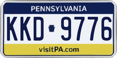 PA license plate KKD9776