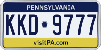 PA license plate KKD9777