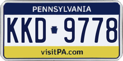 PA license plate KKD9778