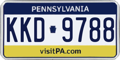 PA license plate KKD9788