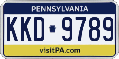 PA license plate KKD9789