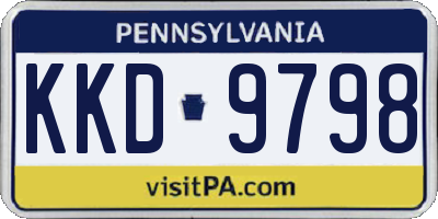 PA license plate KKD9798