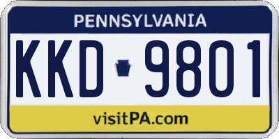PA license plate KKD9801