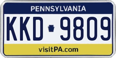 PA license plate KKD9809