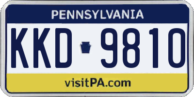 PA license plate KKD9810