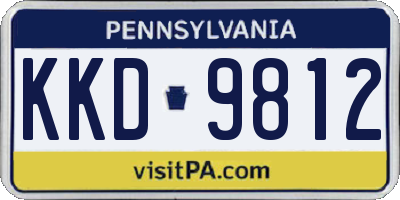 PA license plate KKD9812