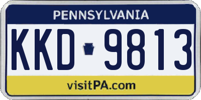 PA license plate KKD9813