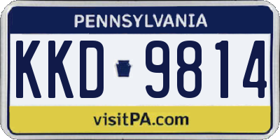 PA license plate KKD9814