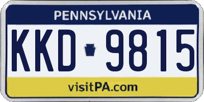 PA license plate KKD9815
