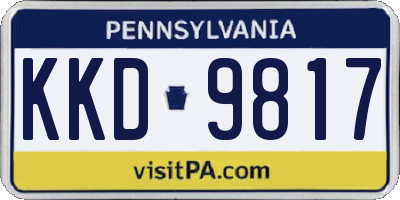 PA license plate KKD9817