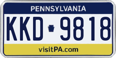 PA license plate KKD9818
