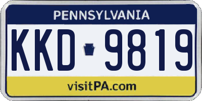 PA license plate KKD9819
