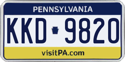 PA license plate KKD9820
