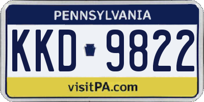 PA license plate KKD9822