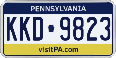 PA license plate KKD9823