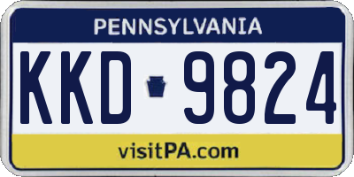 PA license plate KKD9824
