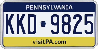 PA license plate KKD9825
